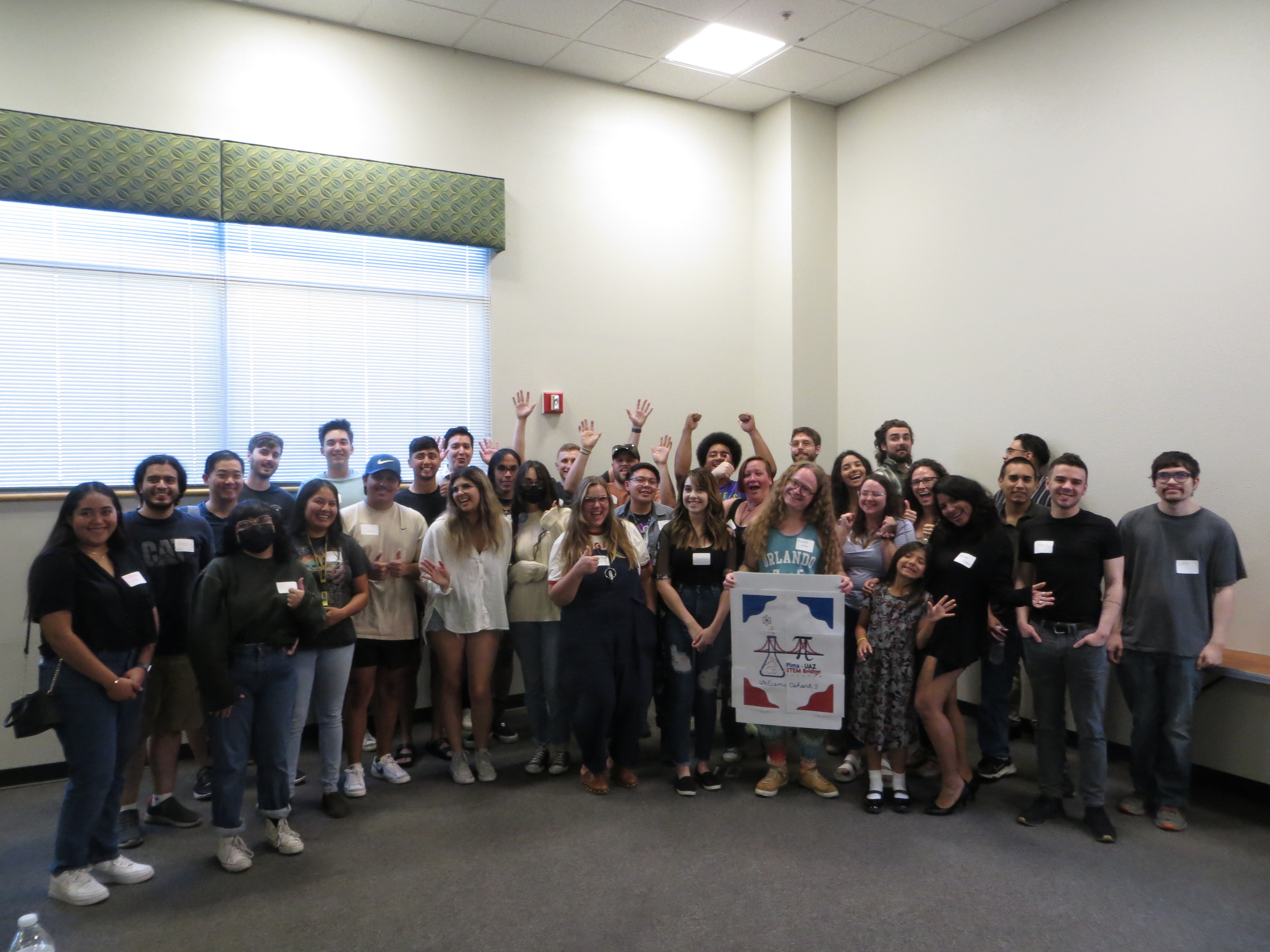 large group photo of orientation participants