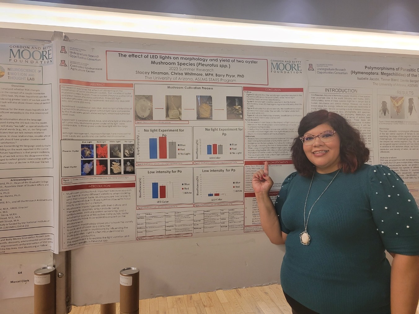 teresa billick standing in front of her poster board presentation